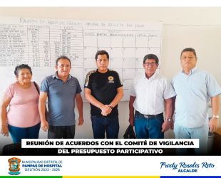 ✅ 𝐑𝐄𝐔𝐍𝐈𝐎́𝐍 𝐃𝐄 𝐀𝐂𝐔𝐄𝐑𝐃𝐎𝐒 𝐂𝐎𝐍 𝐄𝐋 𝐂𝐎𝐌𝐈𝐓𝐄 𝐃𝐄 𝐕𝐈𝐆𝐈𝐋𝐀𝐍𝐂𝐈𝐀 𝐃𝐄𝐋 𝐏𝐑𝐄𝐒𝐔𝐏𝐔𝐄𝐒𝐓𝐎 𝐏𝐀𝐑𝐓𝐈𝐂𝐈𝐏𝐀𝐓𝐈𝐕𝐎 ✅
