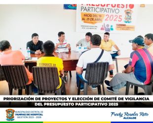 ✅ 𝐏𝐑𝐈𝐎𝐑𝐈𝐙𝐀𝐂𝐈𝐎́𝐍 𝐃𝐄 𝐏𝐑𝐎𝐘𝐄𝐂𝐓𝐎𝐒 𝐘 𝐄𝐋𝐄𝐂𝐂𝐈𝐎́𝐍 𝐃𝐄 𝐂𝐎𝐌𝐈𝐓𝐄́ 𝐃𝐄 𝐕𝐈𝐆𝐈𝐋𝐀𝐍𝐂𝐈𝐀 𝐃𝐄𝐋 𝐏𝐑𝐄𝐒𝐔𝐏𝐔𝐄𝐒𝐓𝐎 𝐏𝐀𝐑𝐓𝐈𝐂𝐈𝐏𝐀𝐓𝐈𝐕𝐎 𝟐𝟎𝟐𝟓 ✅