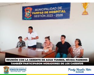 ✅ 𝐑𝐄𝐔𝐍𝐈𝐎́𝐍 𝐂𝐎𝐍 𝐋𝐀 𝐆𝐄𝐑𝐄𝐍𝐓𝐄 𝐃𝐄 𝐀𝐆𝐔𝐀 𝐓𝐔𝐌𝐁𝐄𝐒, 𝐍𝐈́𝐂𝐈𝐃𝐀 𝐏𝐀𝐑𝐄𝐃𝐄𝐒 ✅