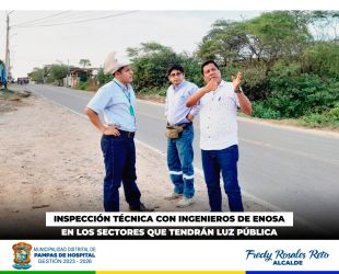 ✅ 𝐈𝐍𝐒𝐏𝐄𝐂𝐂𝐈𝐎́𝐍 𝐓𝐄́𝐂𝐍𝐈𝐂𝐀 𝐂𝐎𝐍 𝐈𝐍𝐆𝐄𝐍𝐈𝐄𝐑𝐎𝐒 𝐃𝐄 𝐄𝐍𝐎𝐒𝐀 𝐄𝐍 𝐋𝐎𝐒 𝐒𝐄𝐂𝐓𝐎𝐑𝐄𝐒 𝐐𝐔𝐄 𝐓𝐄𝐍𝐃𝐑𝐀́𝐍 𝐋𝐔𝐙 𝐏𝐔́𝐁𝐋𝐈𝐂𝐀 ✅