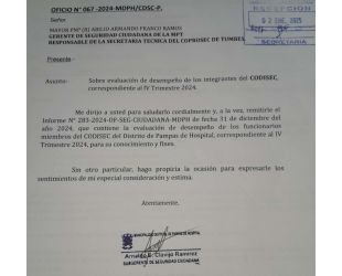 CODISEC -IV TRIMESTRE 2024 Y MATRIZ DE EVALUACION DE DESEMPEO DE MIEMBROS 