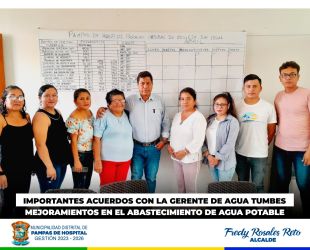 ✅ 𝐈𝐌𝐏𝐎𝐑𝐓𝐀𝐍𝐓𝐄𝐒 𝐀𝐂𝐔𝐄𝐑𝐃𝐎𝐒 𝐂𝐎𝐍 𝐋𝐀 𝐆𝐄𝐑𝐄𝐍𝐓𝐄 𝐃𝐄 𝐀𝐆𝐔𝐀 𝐓𝐔𝐌𝐁𝐄𝐒 ✅