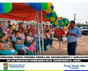 🥳 𝐂𝐄𝐑𝐄𝐌𝐎𝐍𝐈𝐀 𝐏𝐔𝐄𝐒𝐓𝐀 𝐃𝐄 𝐏𝐑𝐈𝐌𝐄𝐑𝐀 𝐏𝐈𝐄𝐃𝐑𝐀 𝐄𝐍 𝐄𝐋 𝐂𝐄𝐌𝐄𝐍𝐓𝐄𝐑𝐈𝐎 𝐄𝐋 𝐀́𝐍𝐆𝐄𝐋 🥳